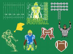 New Football Layout and Clip Art for Custom T-shirt Design New Football Layout and Clip Art for Custom T-shirt Design