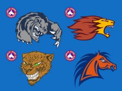 New Team Mascots Clip Art for Custom T-shirt Design New Team Mascots Clip Art for Custom T-shirt Design