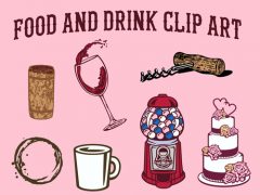 New Food and Beverage Clip Art and Layout for Custom T-shirt Design New Food and Beverage Clip Art and Layout for Custom T-shirt Design