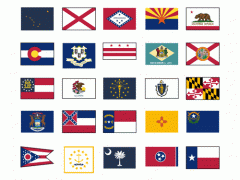 New State Flags Clip Art for Custom T-shirt Design New State Flags Clip Art for Custom T-shirt Design
