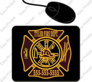 Firefighter Screen Printed Transfer Mousepad Design Firefighter Screen Printed Transfer Mousepad Design