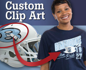 Your customer's logo or mascot archived to use in Easy Prints layouts